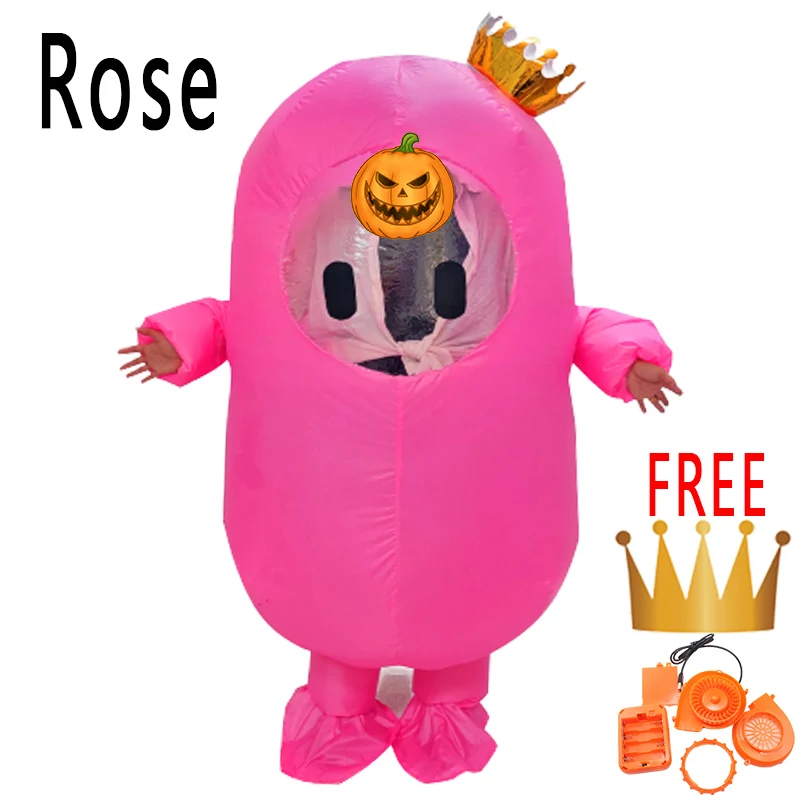 Fall Guys Inflatable Costume Girl Women Men Kid Adult Jellybean