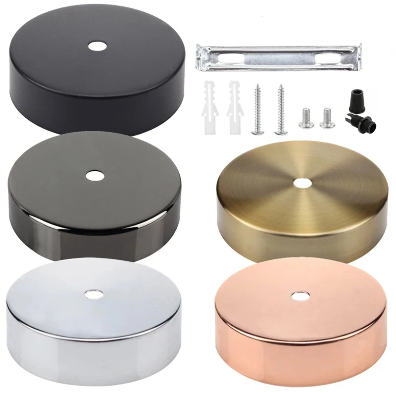 DIY Metal Ceiling Rose For Pendant Lighting Fixture D100 Vintage Ceiling Canopy Plate For Chandelier