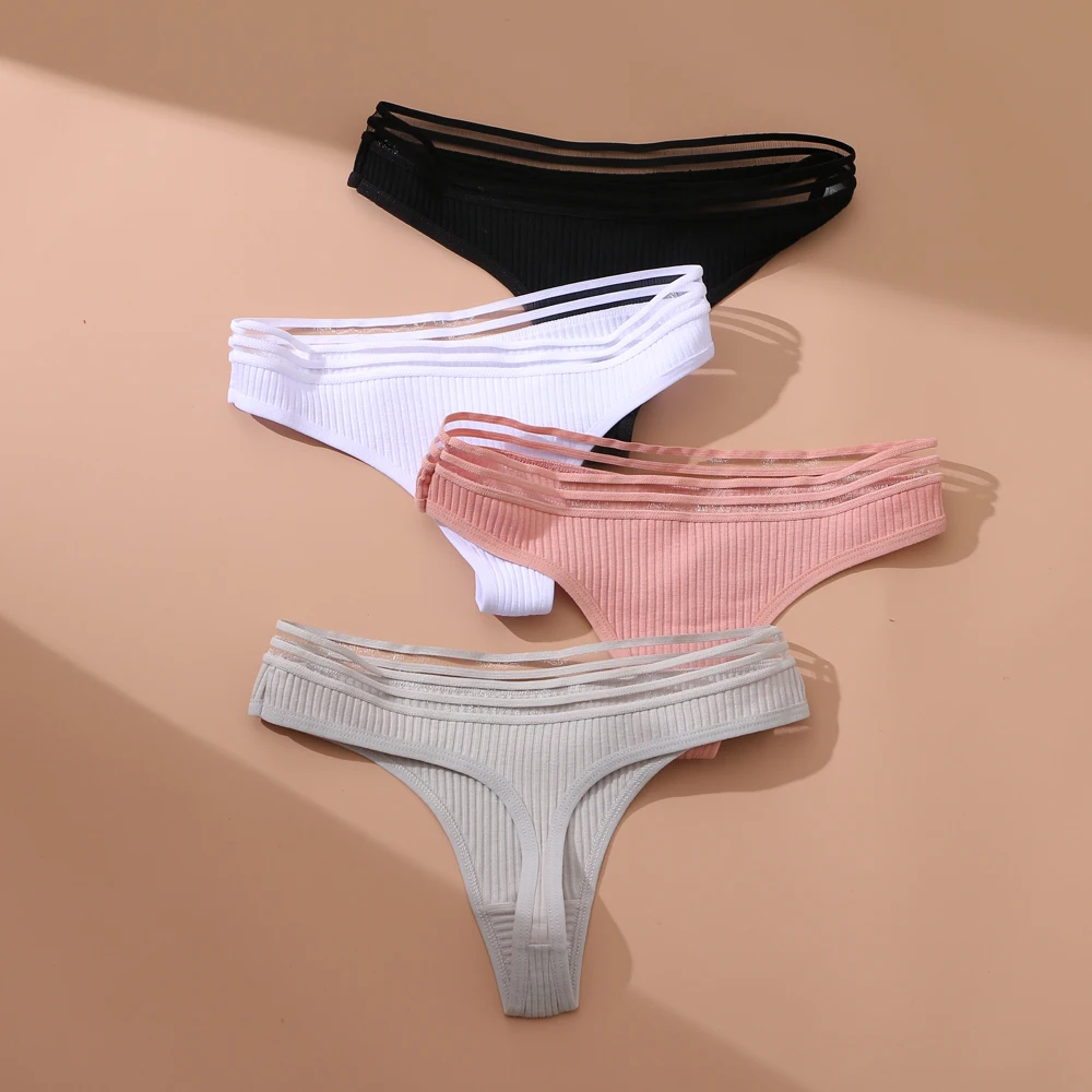 

Hollow Out Sexy G-string Panties Wome Cotton Underwear Panties Female Underpants Thong Solid Color Pantys Lingerie Low Waist