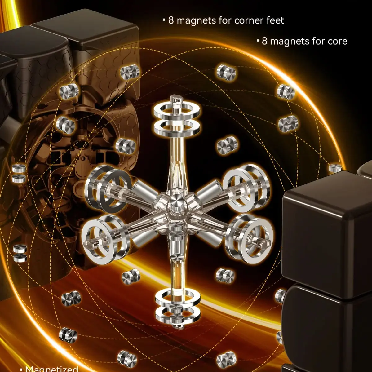 New GAN15 Maglev UV  Gan 3x3 Cube 3x3 Magnetic Cube Flagship Cube Professional Competition Magico Puzzle Toy for Children 6
