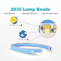 1pair Daytime Running Lights for Car Headlight Flexible Led Strip DRL LED Strip Turn Signal White Yellow Sequential LED 2