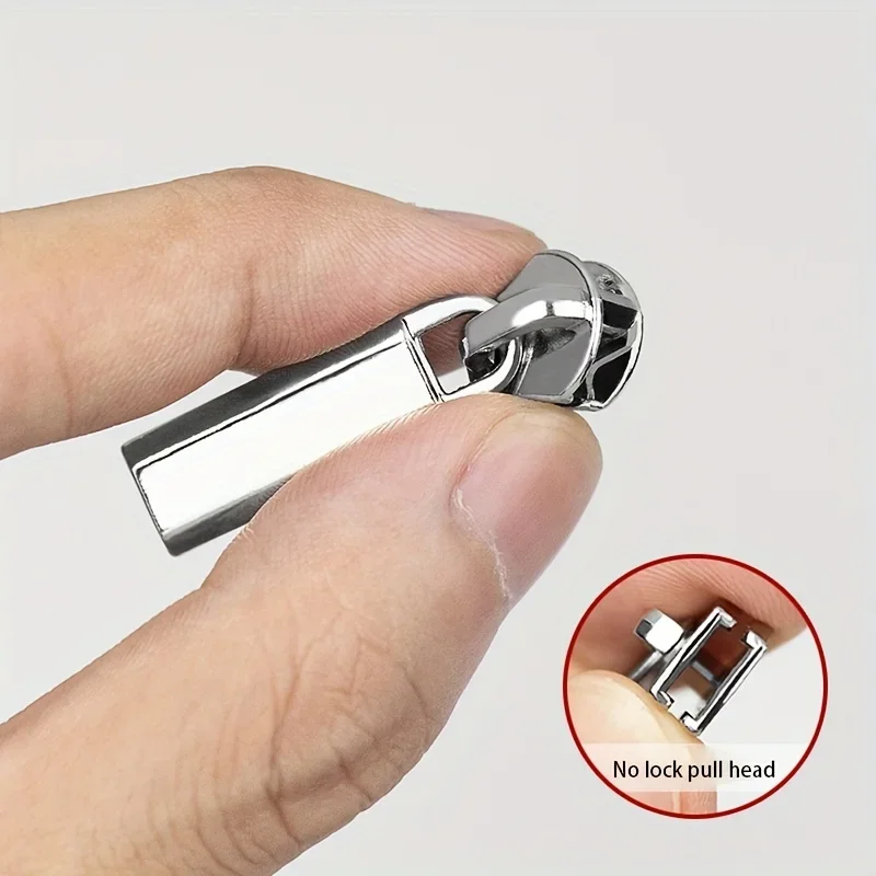 Assorted 5# Metal Zipper Pulls Zip Head Replacement For Baggage And Leather Crafts 20pcs Random Colors Delivery