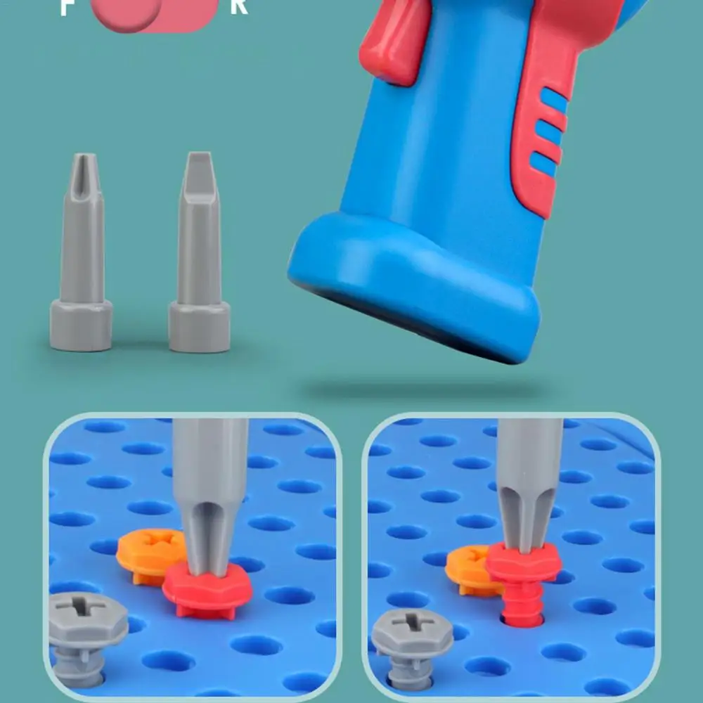 351pcs/211pcs Children DIY Tool Toys Set Electric Drill Screw Nuts 3D Puzzle Toy Pretend Play Tool Kits 2D/3D Educational Toy 6