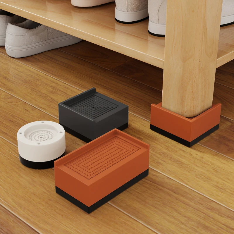 Soportes Apilables para Patas de Muebles, Diseño Triple Antideslizante, 3 Opciones de Color y Resistentes al Desgaste, para Camas, Mesas y Refrigeradores