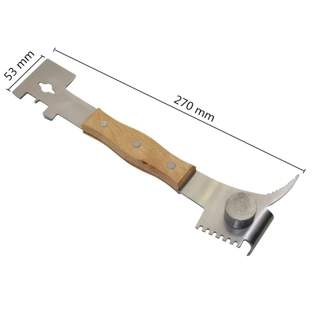 أدوات خلية النحل لتربية النحل من النوع J بمقبض خشبي منتج سكين العسل مكشطة خلية النحل لمعدات مستلزمات تربية النحل