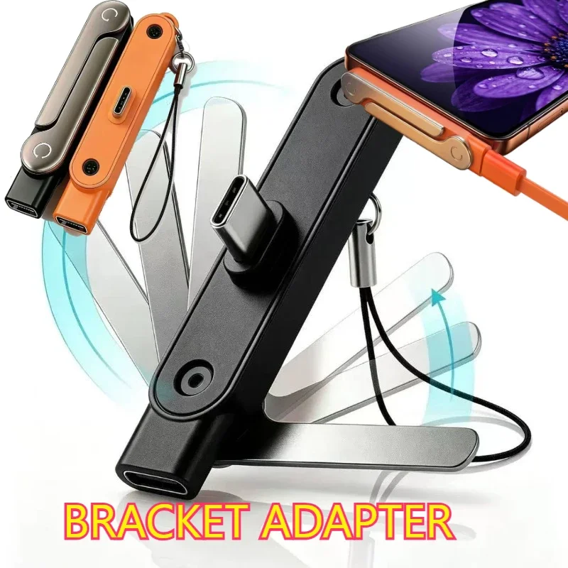 Portable Phone Stand with Built-In Fast Charging Cord