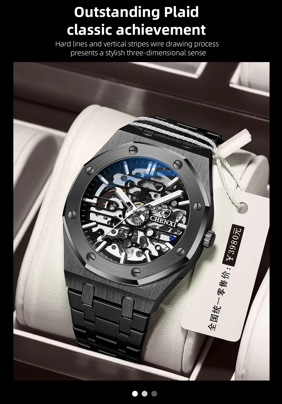 CHENXI 2021 New 8848 Automatic Men Top Brand Mechanical Tourbillon Wristwatch Waterproof Business Stainless Sport Male Watches