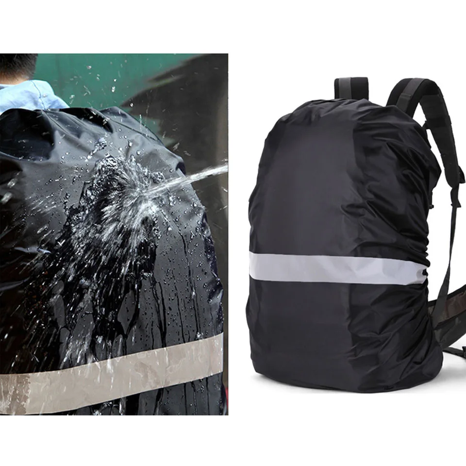 KoKossi 1PCS 더블 버클 반사 레인 커버 20-60L 레인커버 방수 배낭 레인 커버 야외 캠핑 사이클링 하이킹