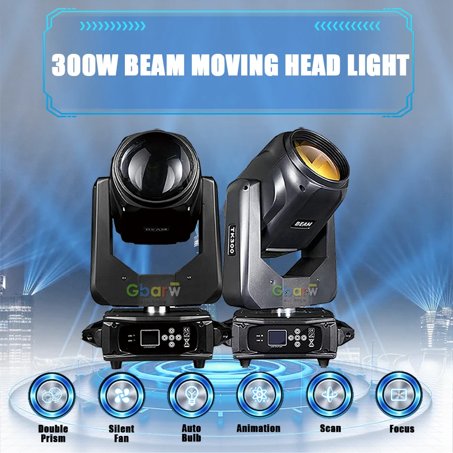 0 Tax 2Pcs 300W LED Moving Head Beam Spot Stage Effect Lighting For Dj Disco Night Club Wedding Events Sharpy DMX Sound Modes