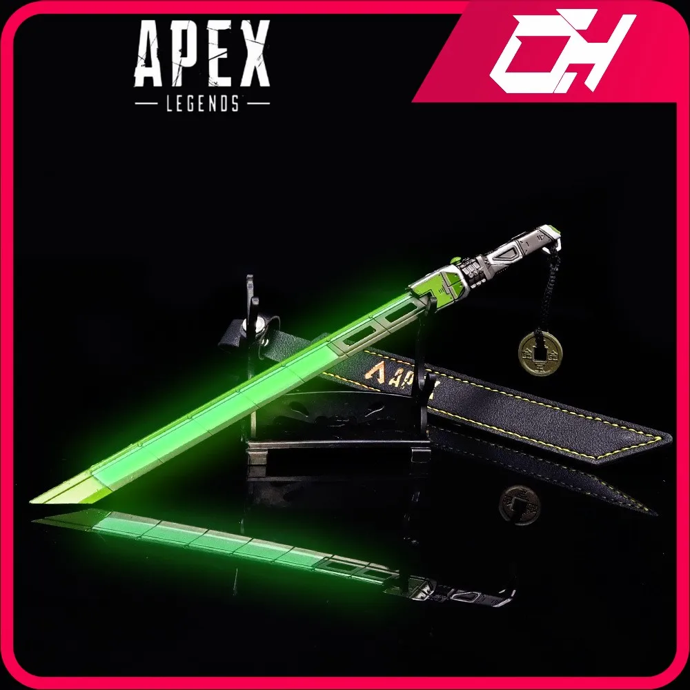 Crypto Heirloom 22cm Luminous Biwon Blade Apex Legends Heirloom Butterfly Knife Swords Katana Keychain kid Toy Game Weapon Model