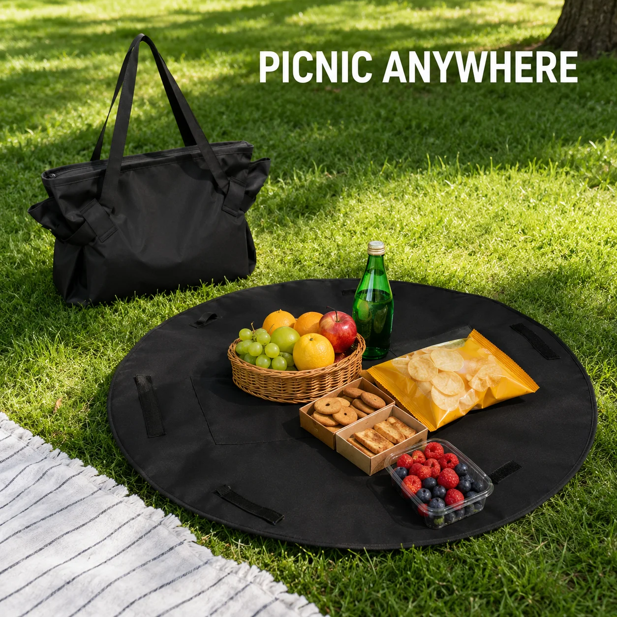 Spacious Foldable Travel Organizer Bag - Durable, Lightweight & Waterproof with Picnic Mat