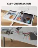 ErGear Glass Standing Desk with Drawer, 55 x 24 inch Glass Top Standing Desk with Preassembled Top & USB Charging Ports, Adjusta 5