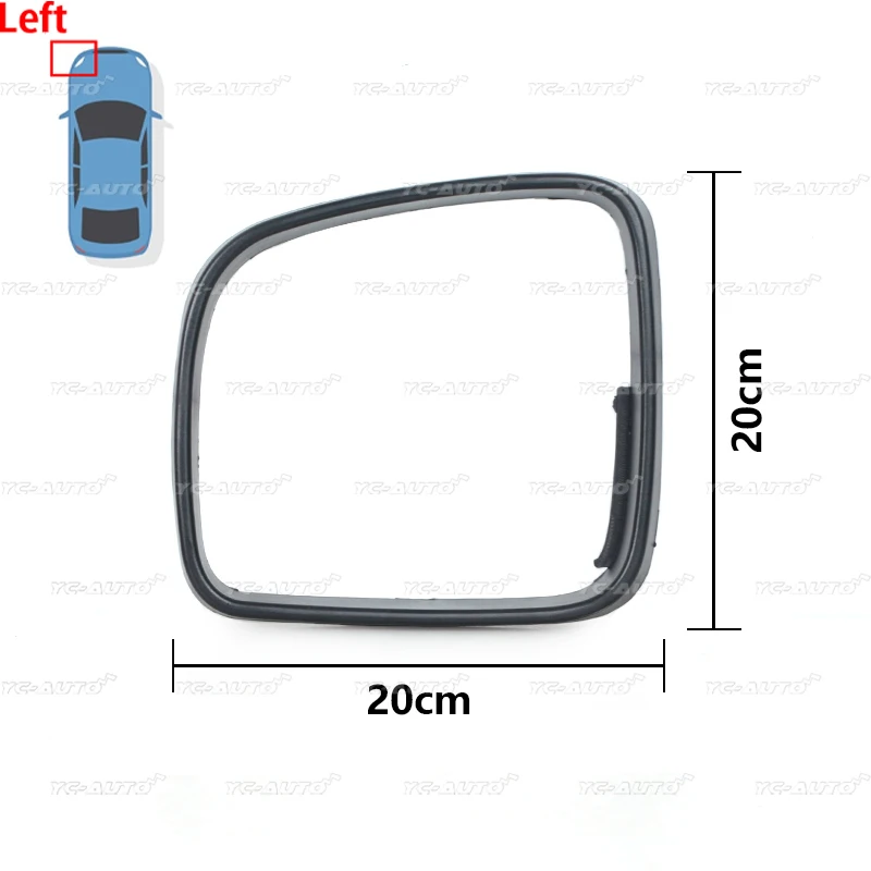 자동차 사이드 윙 후면보기 미러 도어 트림 링 베젤 캡 커버 For Volkswagen Transporter Multivan T5 For VW Caddy 2003-2010 LHD