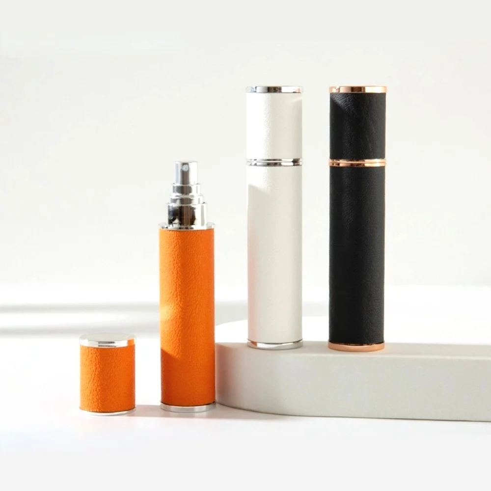 New Hot Leather 10ML Refillable Bottles for Travel Refill Perfume Atomizer Spray Bottle Portable Empty Bottle Dispenser Pump