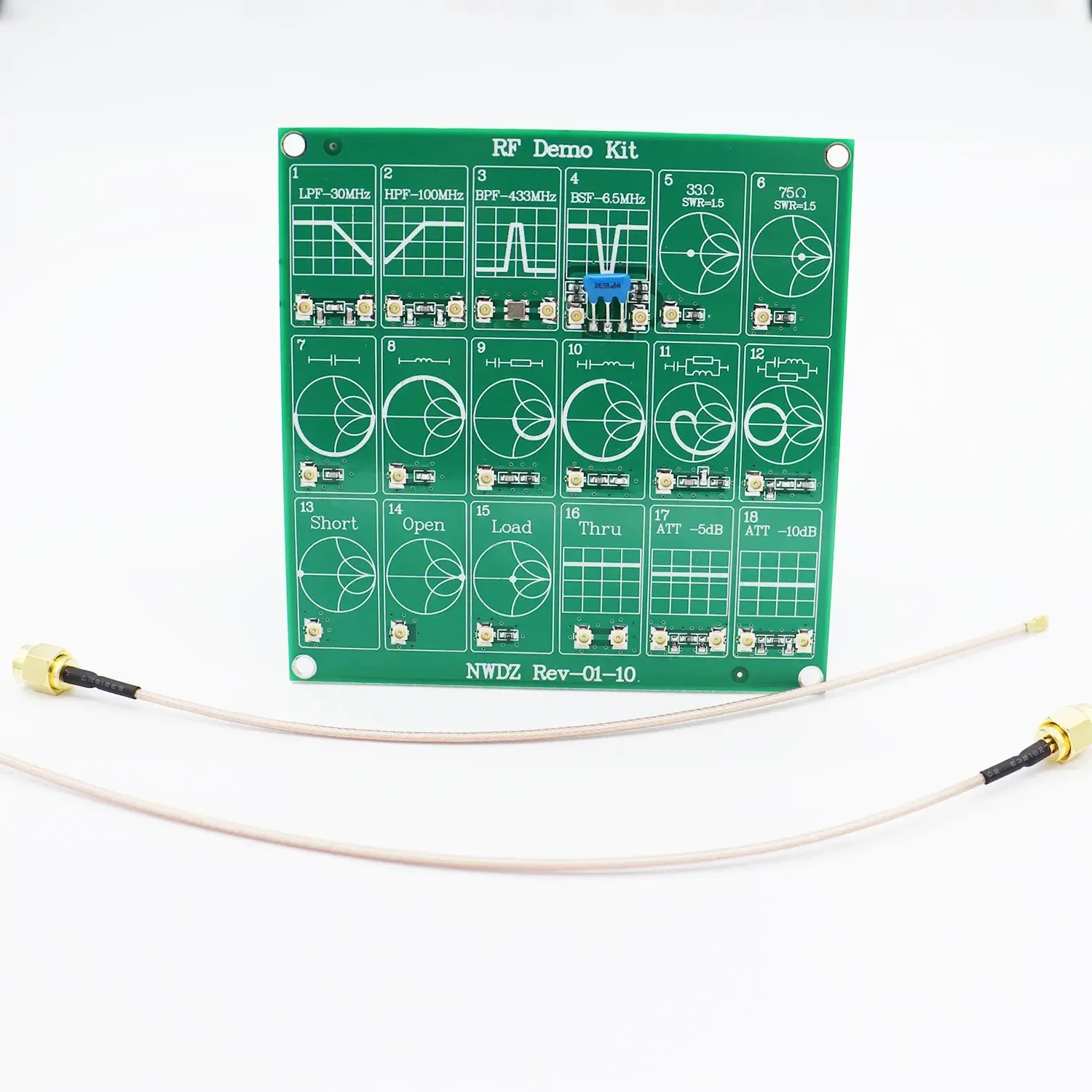 NanoVNA Filter Attenuator VNA RF Test Board Tester Demo Kit Module Breadboard Network Analyzer Universal Tool For Home