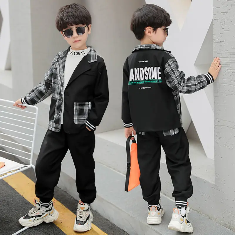 

Boys Formal Jacket+Pants 2Pcs Mariage Clothing Set Children Gentleman Performance Evening Tuxedo Dress Enfant Kids Wedding Suit