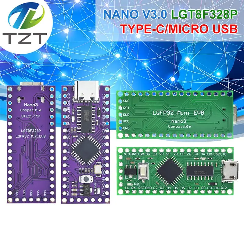 LGT8F328P-LQFP32-MiniEVB-TYPE-C-MICRO-USB-Compatible-With-ATMEGA328 ...