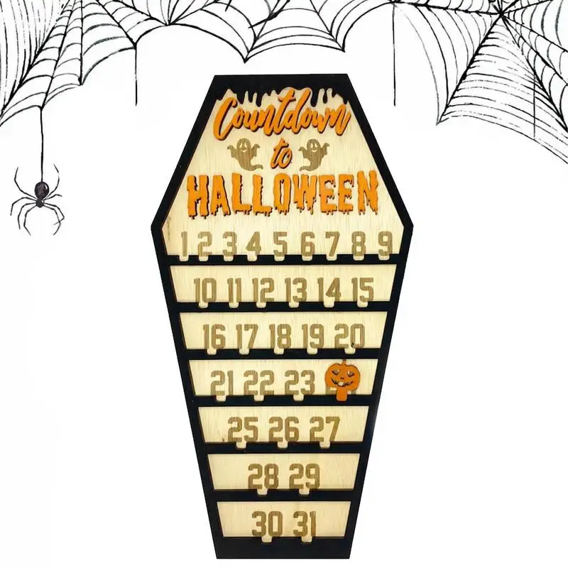 

Календарь с обратным отсчётом на Хэллоуин, подвижный календарь на гроб, фотографический декор, декор с обратным отсчётом, с 1 по 7 ноября