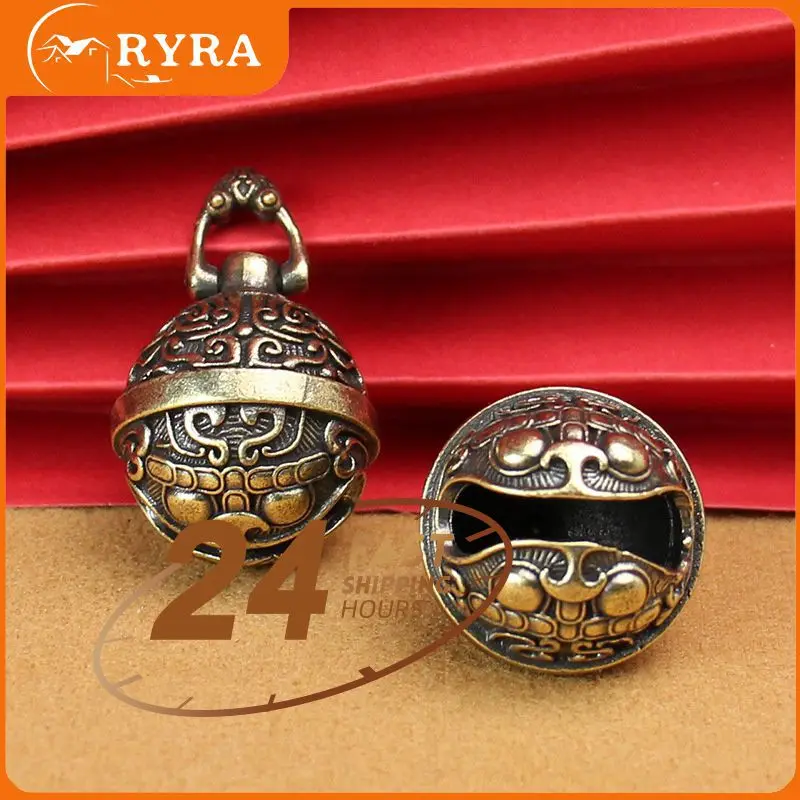 

Lucky Brass Handicraft Die Casting Drop Bell Key Car Button Wind Bell Sect Bronze Bell Creative Gift Fengshui Home Pendant