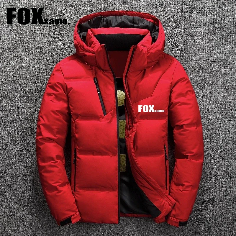 Fox Xamo 사이클링 화이트 덕 다운 낚시 재킷, 따뜻한 후드 두꺼운 퍼퍼 재킷 코트, 보온 겨울 낚시 의류
