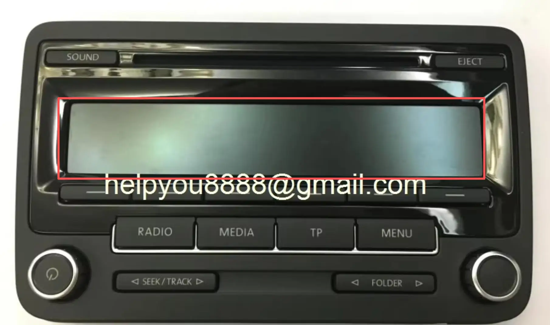 100% VW 2013 2014 2015 RCD310 프레임, LCD 1K0 035 186 AA 및 드라이브 보드 버튼, 전원 버튼 1K0 035 186 AN, 신제품