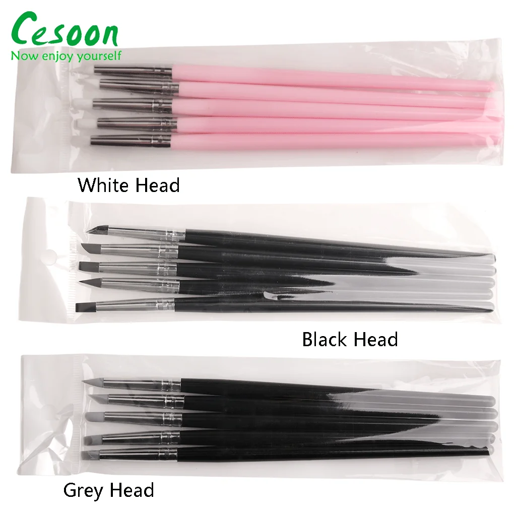 Dental Shaping Silicone Resin Brush Pens Porcelain Teeth Tool Adhesive Composite Cement 5mm Head Soft Art Brushes Dentistry