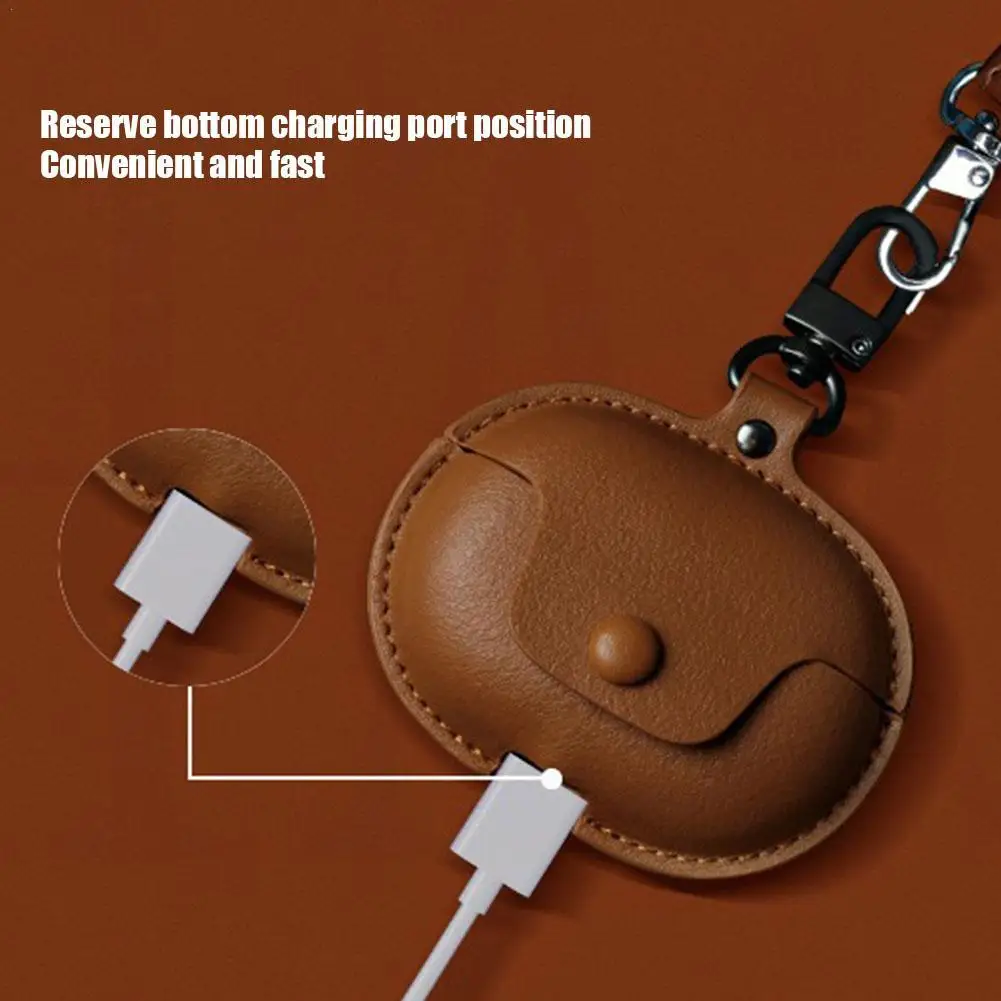 Custodia In Morbida Pelle Con Moschettone Custodia Per Auricolari Wireless In Pelle Antiurto E Antigoccia Per Auricolari Bose Ultra Open Dropshipping