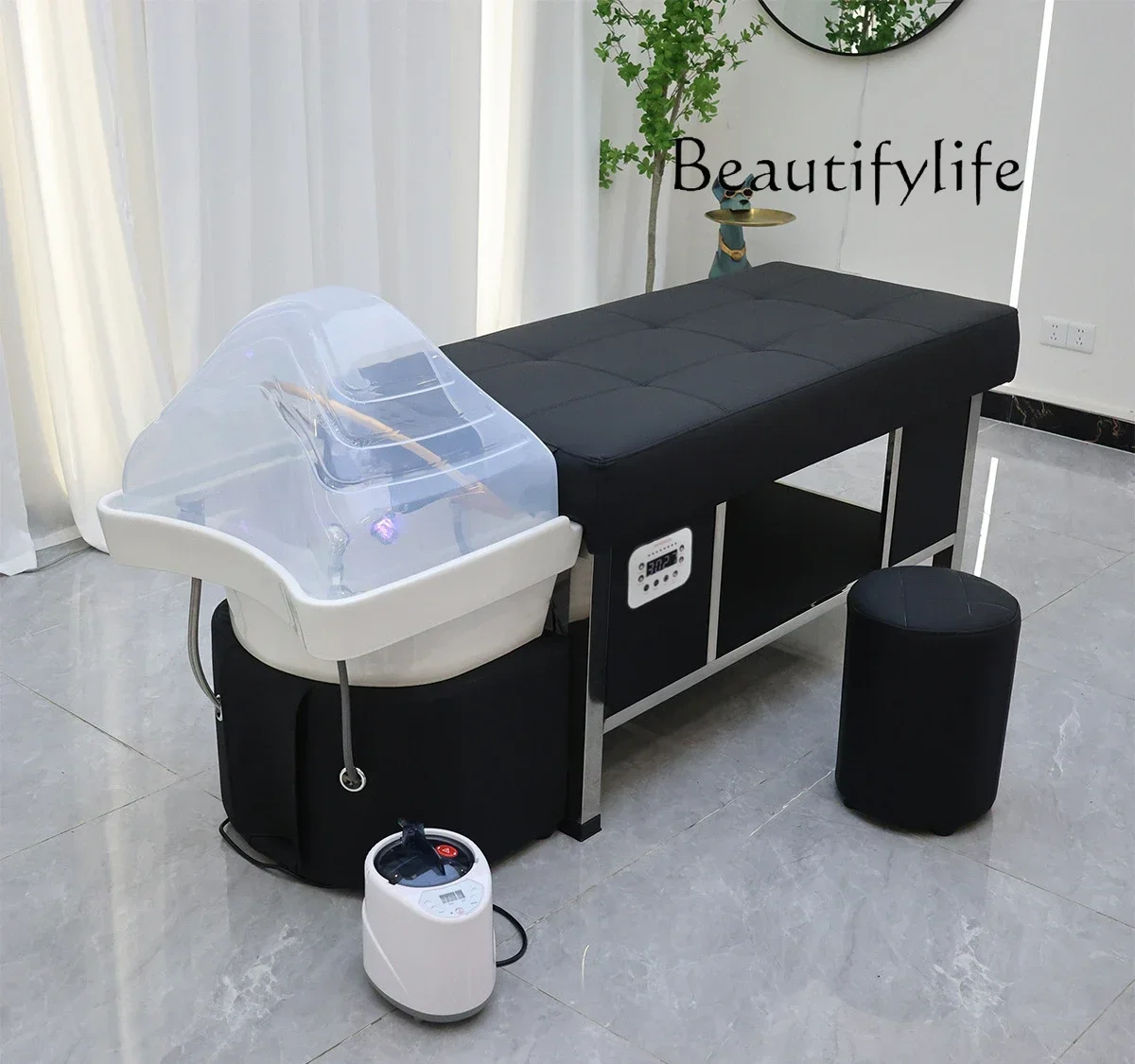 水循環マッサージケアベッド、セラミックシャンプー台、ヘッドトリートメントベッド 水循環マッサージケアベッド、セラミックシャンプー台、ヘッド