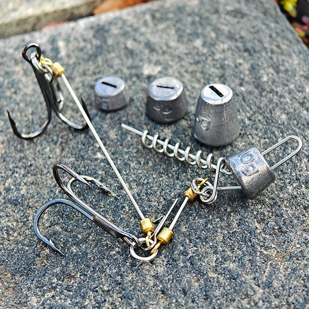 Pike Fishing Stinger Rig Hook S/M/L Speed Link Rolling Swivel for Soft Lure Swimbait Accessories