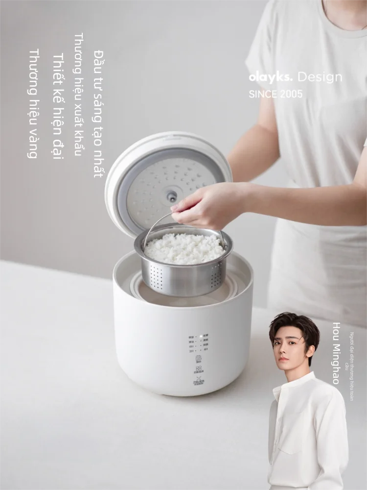 Nồi cơm điện đa năng Olayks men sứ có chức năng hẹn giờ 2L