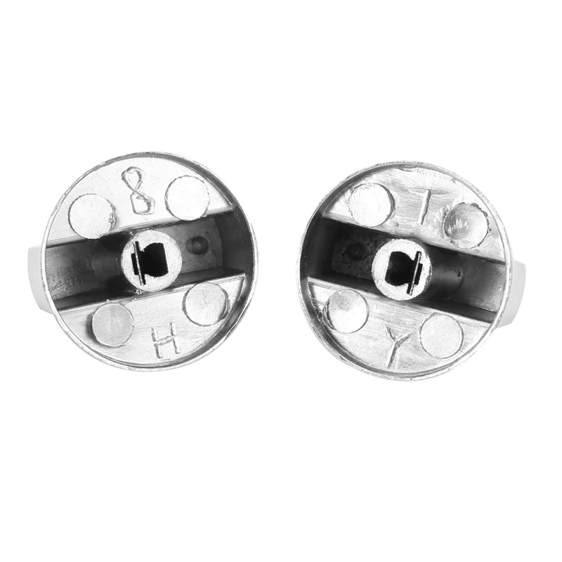 Stoves Cooker Knobs,Oven Knob(8Pcs),6Mm Universal Silver Gas Stove Control Knobs Adaptors Oven Rotary Switch