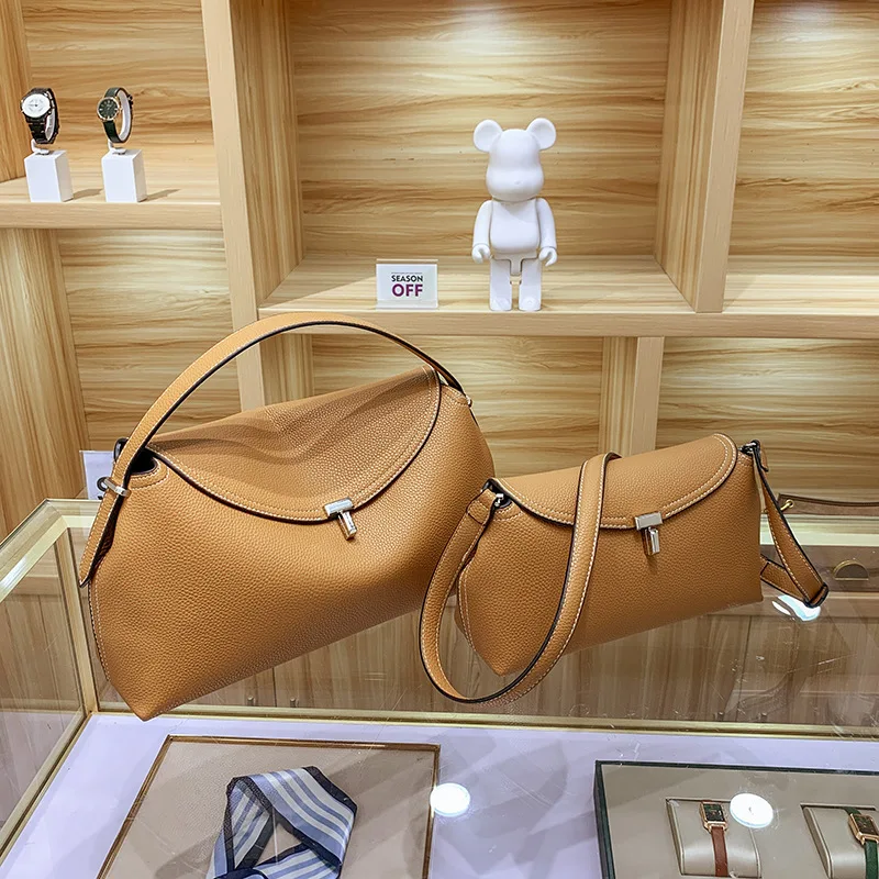 

2023 New Bags Swedish Niche Toteme Ladies T-lock Buckle Simple Commuting Large Capacity Shoulder Messenger Bag Clutch Handbags