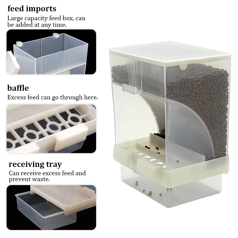 1Pcs Pet Bird Feeder Prevention Splash Food Container Parrot Hanging Automatic Feeder Bird Feeder Starling Tiger Skin Peony 6
