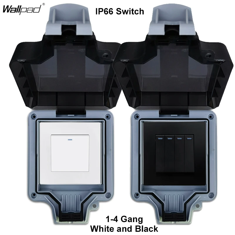 Impermeabile Garden 1 2 3 4 Gang Switch Ip66 Outdoor Weatherproof On Off Light Power Supply Yard Bagno Wallpad Interruptor