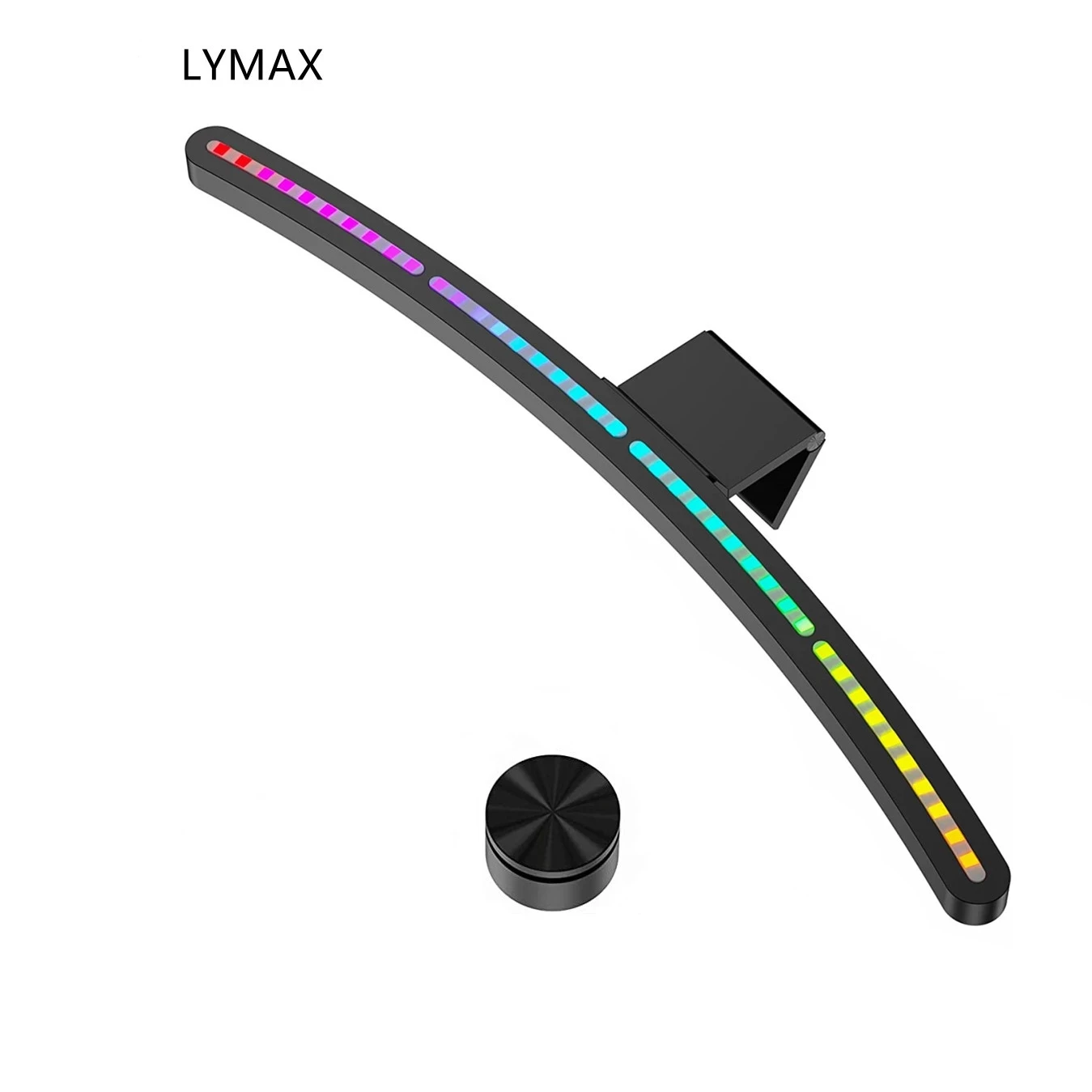 LYMAX RA97 Curved Monitor Light RGB Color Sound-Sensitive Music PC Hanging Game Dimming Eye-Care Wireless Remote Control monitor light