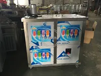 Machine commerciale de barre de crème glacée, fabricant de sucettes glacées, acier inoxydable 304, Popsicle, 4 moules, exécutif 5