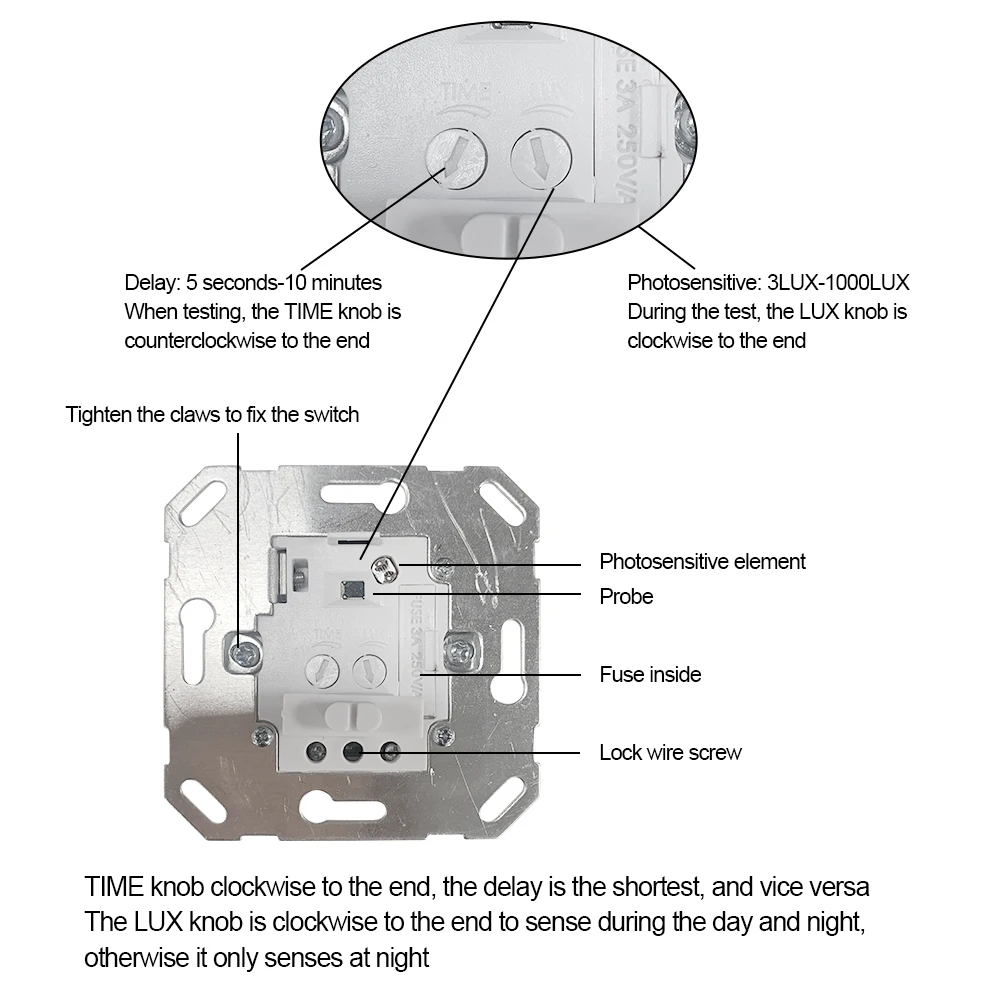 AC 110V-220V Smart PIR Sensore di Movimento Interruttore di Sicurezza