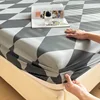 Polyester Cute Bear Bedding Fitted Sheet Elastic Band Around Mattress Cover Twin Full Queen King Bed Cover Protector Bedspread 3