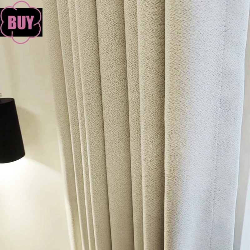 

Кремово-белые хлопковые льняные утолщенные жаккардовые солнцезащитные звукоизоляционные шторы для гостиной, спальни, французского окна, балкона