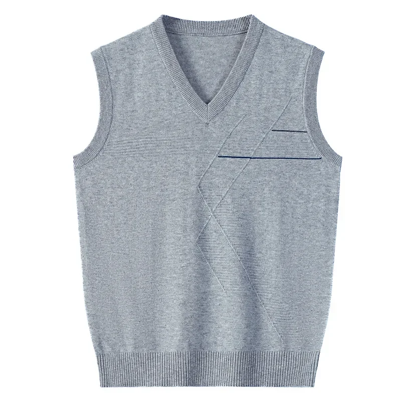 High Quality Sweater Vest for Men Korean Fashion Autumn Wool Tank Tops Men's Sleeveless Sweater Knitted Sweater Mens Clothing