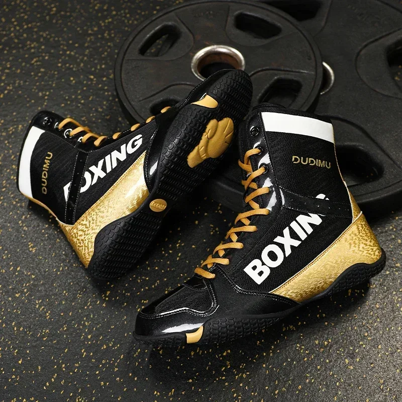 Luxury Brand Boxing Shoes for Couples Non-Slip Gym Shoes Man Lace Up Boy Zapatillas Powerlifting Men Women Wrestling
