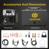 Hzxvogen 5 In 1 Plasma Cutter Welders Digital Screen 220V Cut/MMA/Gas/Non-gas Mig/Lift TIG Inverter Welding Machine 1/5 Kg Wire 5