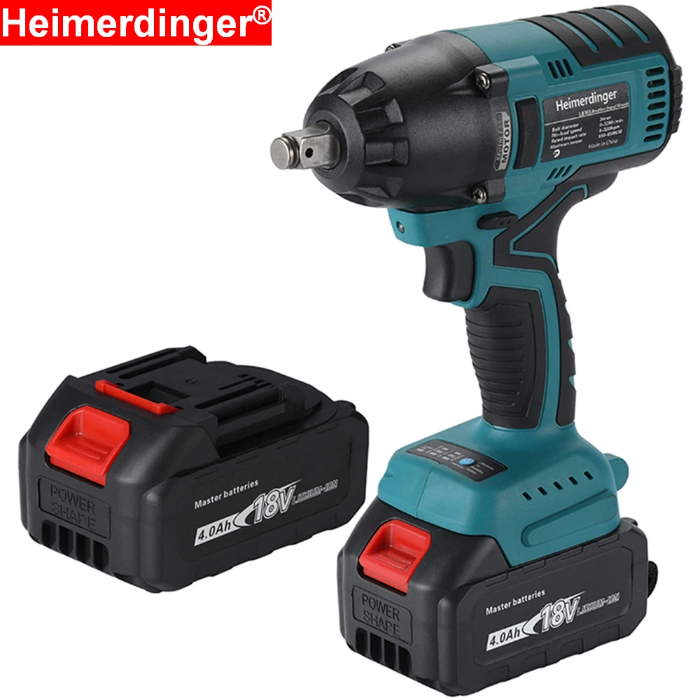 

True 550N.m lithium-ion battery powered 1/2 inch brushless cordless impact wrench with 18V battery for car repair truck repair