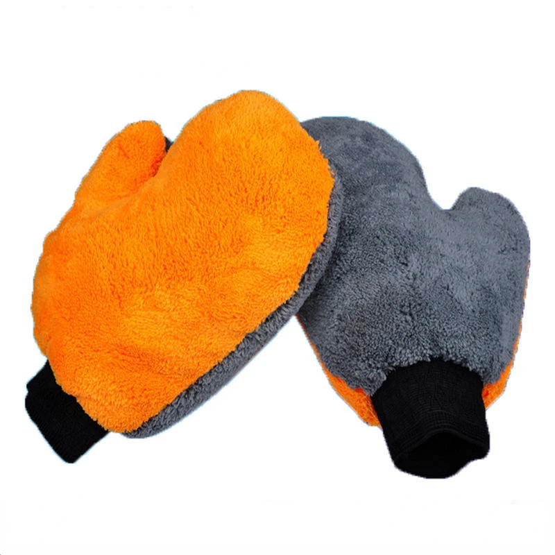 Coral Velvet Car Wash Gloves Chenille Car Wipe Wipes Towel Sponge Cleaning Tools