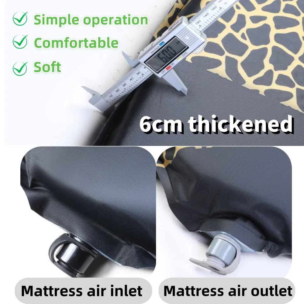 Compatible for Tesla Model 3/Y 2021-2024 Inflatable Air Mattress,with Air Pump and Headrest Portable Air Bed Accessories