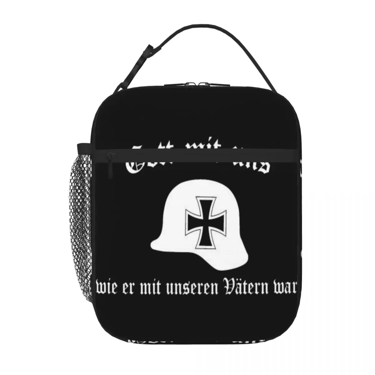 Gott Mit Uns T Der Stahlhelm Iron Cross Imperial Lunch Tote Lunch Bag Thermal Lunchbox Lunch Bags For Women