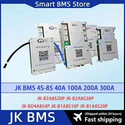 Jk BMS 4s 5s 6s 7s 8s 100a 200a Smart Lifepo4 Li-ion Bms Active Balance Lithium 24v With Bt Heat Function Equalizer On Sale Jbd