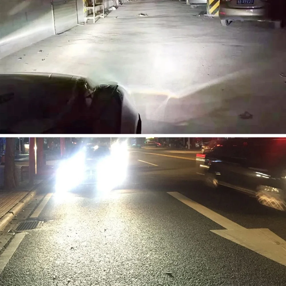2Pcs H8 H11 LED Canbus 9005 9006 안개등 전구 80W 20000LM 무선 LED 헤드라이트 자동차 운전용 램프 6000K 화이트 옐로우