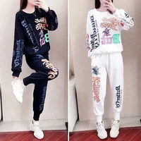 Women's Casual Sweat Suits 2025 Spring Autumn New Tracksuit Fashion Loose Long Sleeved Tops And Pants 2 Two Piece Set For Women - Image 3