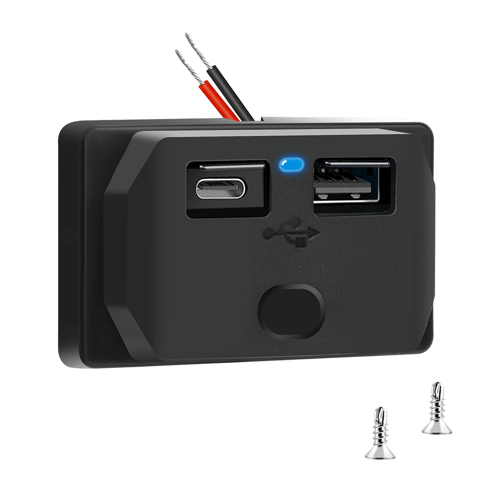 ตัวเลือกสินค้า 4 พอร์ตชาร์จไฟเร็ว PD+QC3.0 สำหรับรถยนต์และเรือ